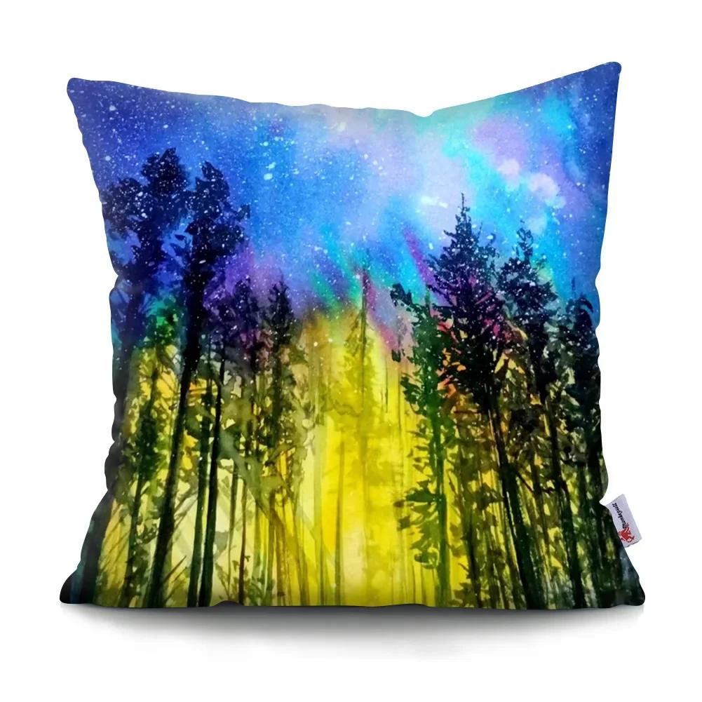 Psychedelic Forest Cushion Cover Home Decor Bedroom Pillowcase Car Sofa