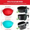 Silicone Air Fryer Pot Tray Food Safe Reusable Round BBQ Barbecue Pad Plate Airfryer Oven Baking Mold Basket Pan for Kitchen