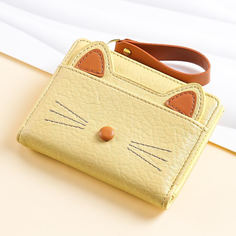MINISO Women's Short Wallet Fashionable Design Convenient Zipper Multiple Card Slots ID Holder Coin Purse Clutch Bag