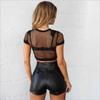 Anime Hyuga Hinata Cosplay Costumes Akatsuki Uchiha Itachi Underwear Ninja Tops Mesh Short T-shirt Tsunade Fishing Mesh