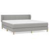 Vidaxl Letto Continentale Con Materasso, Grigio Chiaro, Tessuto 160X200 Cm