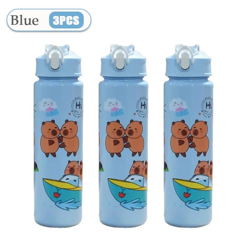 750ml Capybara Cute Water Cup with Straw & Handle Sports Water Bottle Large Capacity Travel Water Cup for Fitness Sports