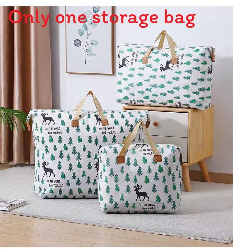 Cotton Quilt Storage Bag With Handles For Dorm Room Organization