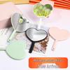 Portable Folding Leather Makeup Mirror - Adjustable Angle, Simple Dormitory Vanity