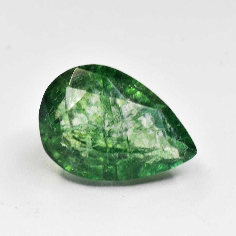 Natural Loose Gemstone High Quality Certified Green Emerald 6.80 Ct Pear Cut