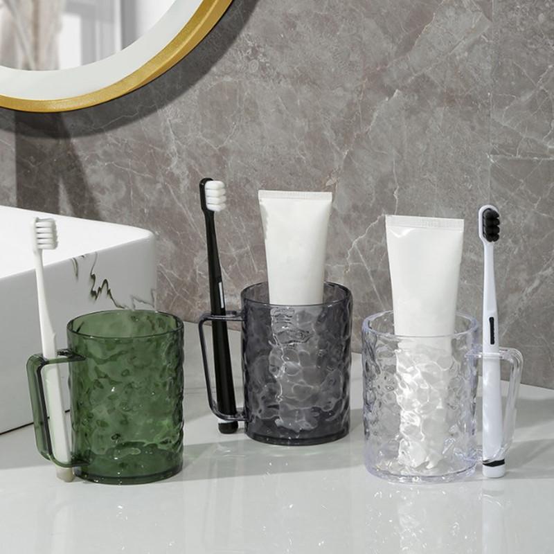 Mundspülbecher im Gletscherstil Transparent Zahnbürstenbecher Leichter Luxus Haushaltswaschbecher Kinderzahnbürstenbecher für Badezimmer