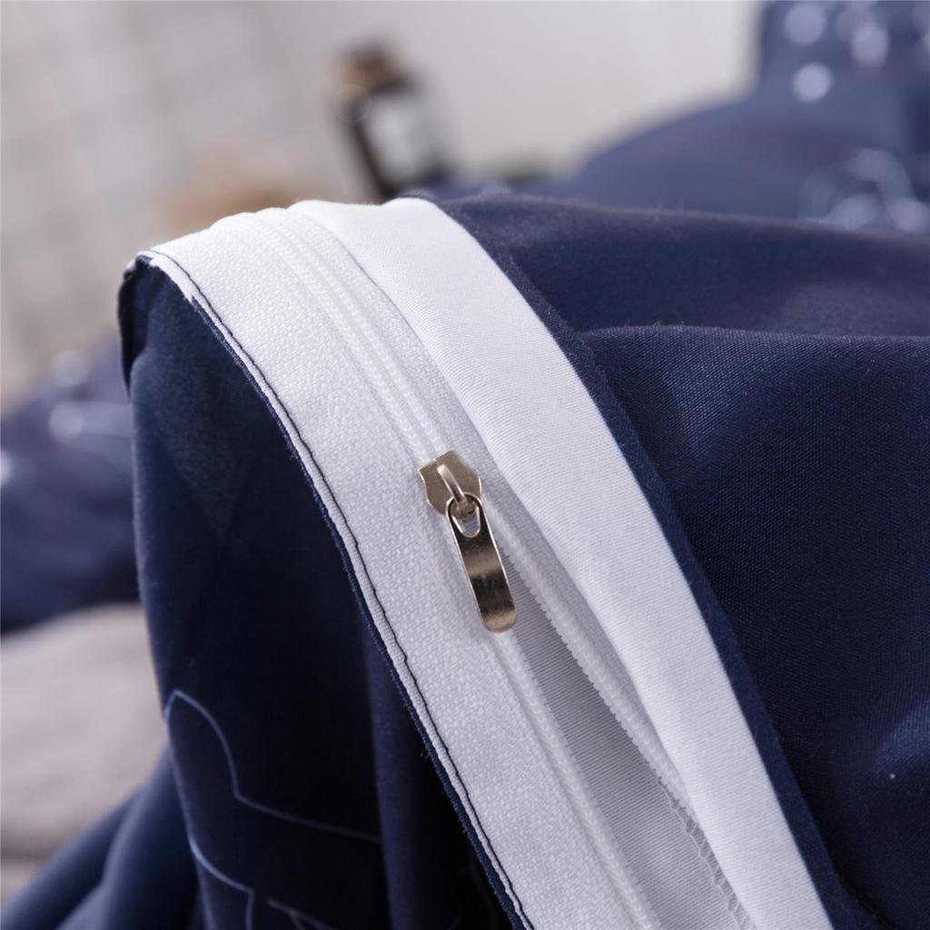 3pcs Set Blue Starry Sky Duvet Cover Bedding Set Double Bed Duvet Cover Twin King Size Bed Constellation Pattern Bed Sheet Set