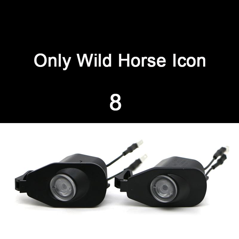 For Ford Mustang 2013-2022 Side Rearview Mirror Welcome Icon Lights HD LED Projector Ghost Shadow Lamp Modification Never Fade
