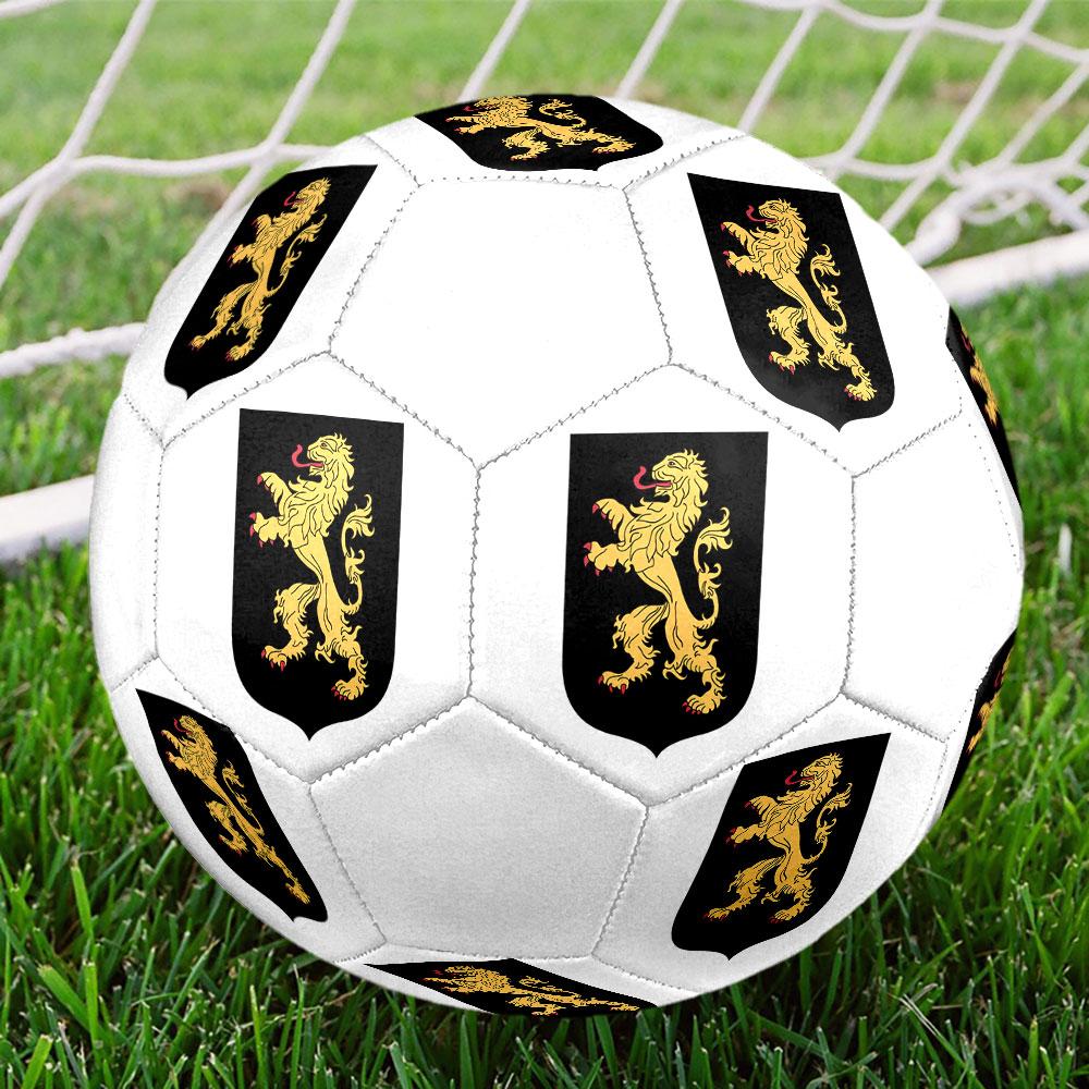 Belgium National Football Logo Size 5 Soccer Ball, Machine-Stitched PVC, Durable & High Bounce, All Ages Fit, Fan Merchandise, Matches & Outdoor Use.