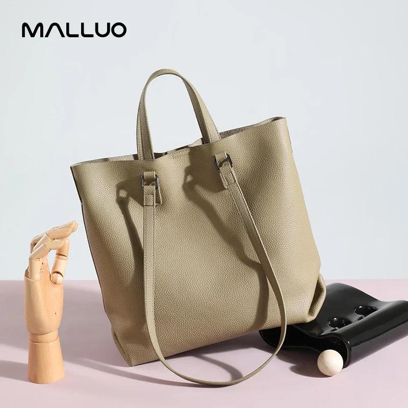 Women Cowhide Genuine Leather Shoulder Bag Female Casual Large Capacity Office Totes Handbag Ladies Work Strap Crossbody Bags
