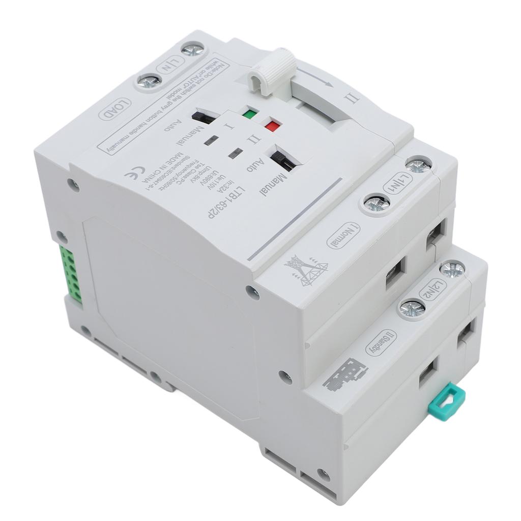 Double Power Automatic Transfer Switch DIN Rail ATS Mini Generator Changeover Switch 32A