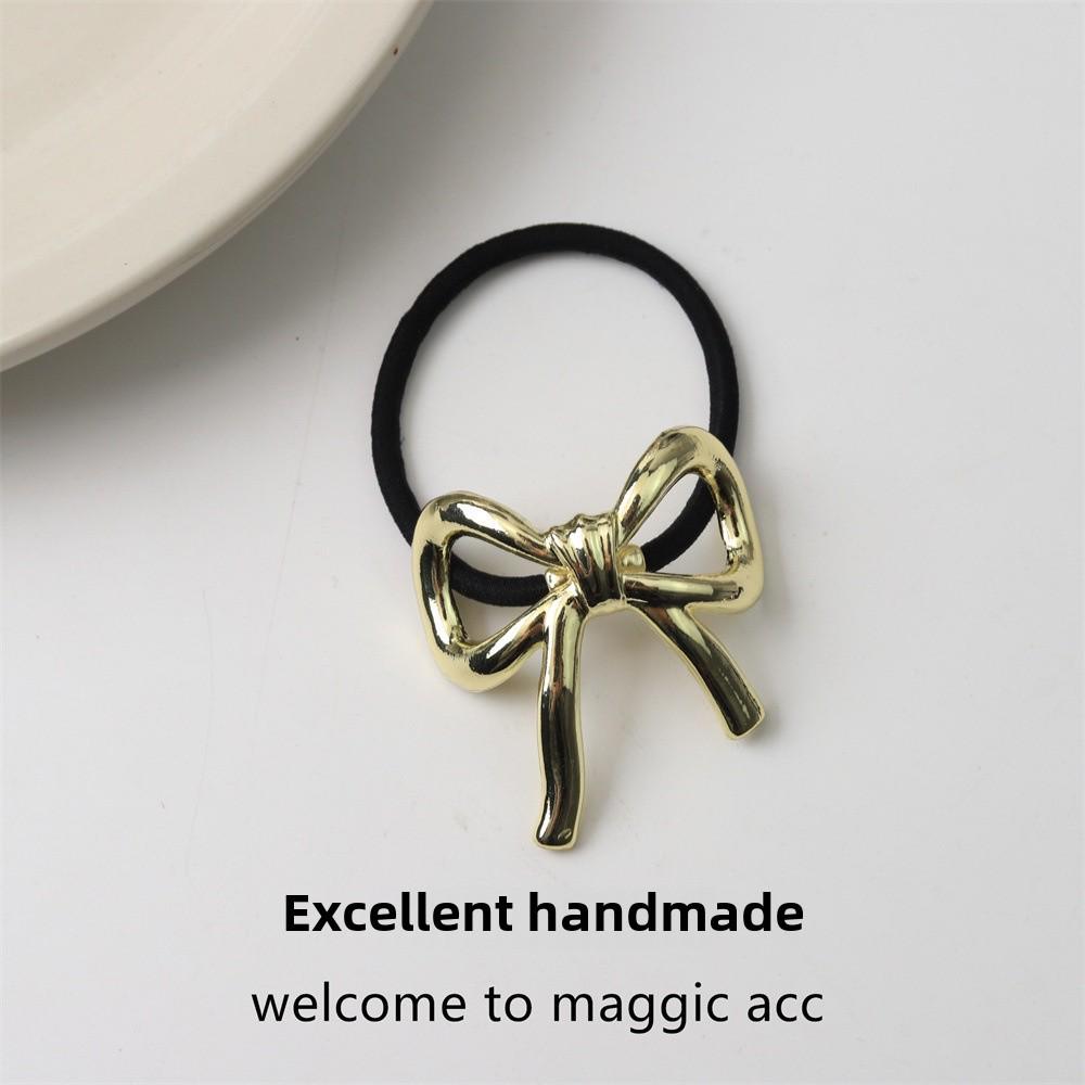 Shiny Alloy Hair Rope: Durable, Color-Retaining Elastic Hair Accessory for Women