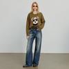 Chuyu Women's Plush Dog Head Knit Sweater