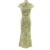 Green cheongsam cheongsam wins for 1 year, new Chinese style, improved cheongsam, daily wear and send test dresses