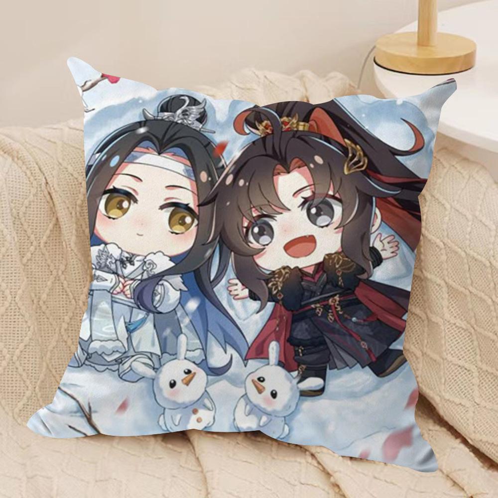 

MMo DDao ZZu SShi Cushion Cover Soft Plush Fabric DoubleSided Printed Sofa Cushion Cover for All Seasons Home Decor Gift 30x30cm