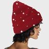 Fashionable Women's Winter Hat with Pearls Role Playing Hat Novelty Thermals Hat Suitable for Everyday Wear