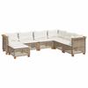 VidaXL Salon de jardin avec coussins 7 pcs beige résine tressée 3261940