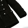 Men's Black Gothic Steampunk Military Band Jacket