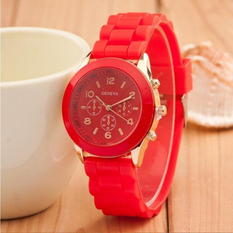 Eneva Geneva Silicone Watch Women's Color Jelly Student Leisure Watch