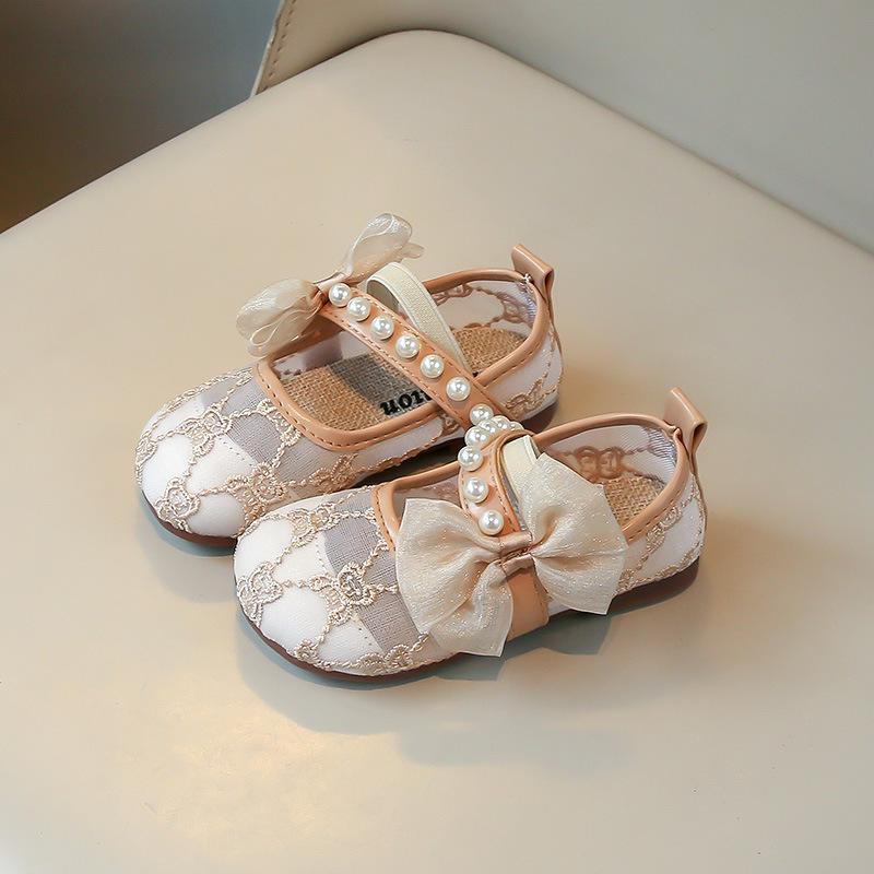 Girls' princess sandals, spring-summer new style children's mesh breathable single shoes, fairy-tale style for little girls, Hanfu shoes for summer