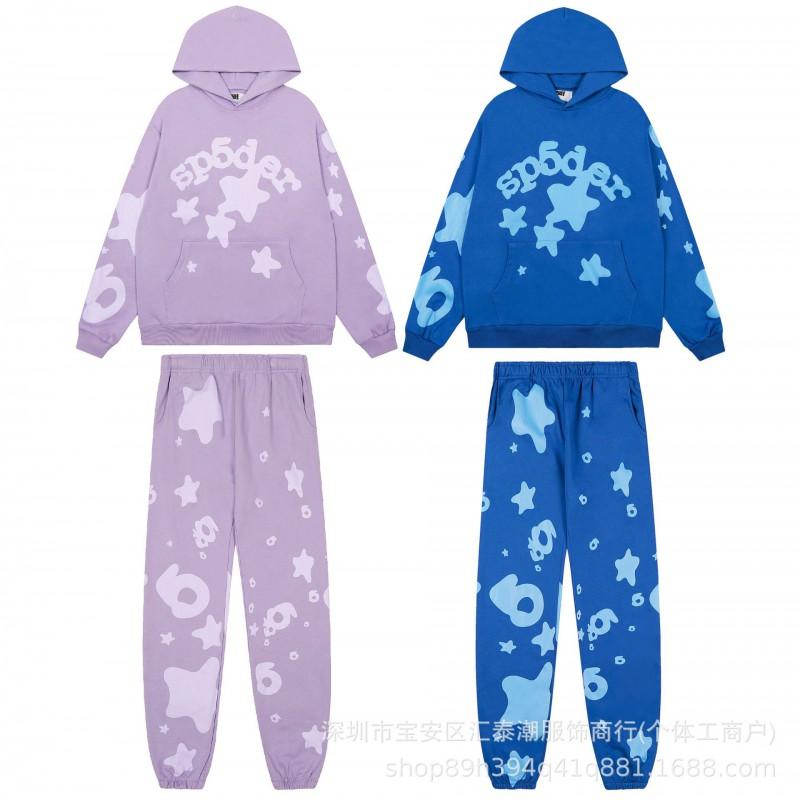 Unisex Oversized Hoodie Jogger Set Streetwear Cotton Fleece Print Loose Fit Winter Apparel