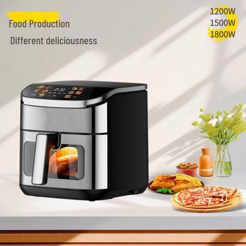 2026 Advanced 4L/6L/8L Air Fryer with Top and Bottom Heating, Large Color Screen