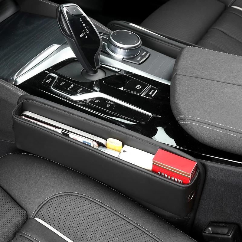Organizator universal pentru scaune auto, piele PU, consolă auto, buzunar lateral, cutie de depozitare pentru crăpături, accesoriu interior pentru BMW G30