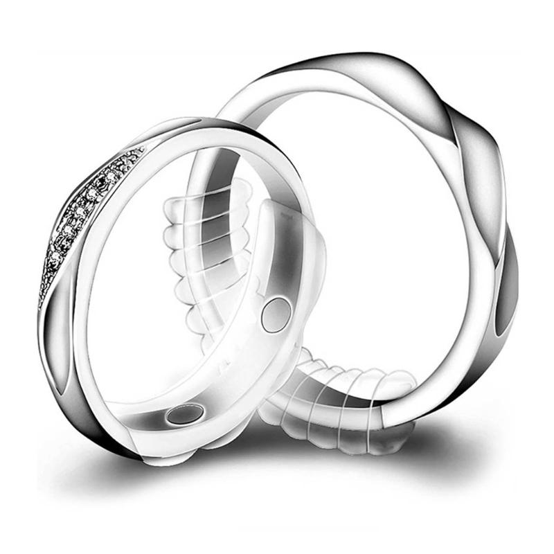 1 Set 4 Sizes Invisible Ring Size Adjuster for Loose Rings Clear Invisible Ring Resizer Jewelry Sizer Spirals Tightener