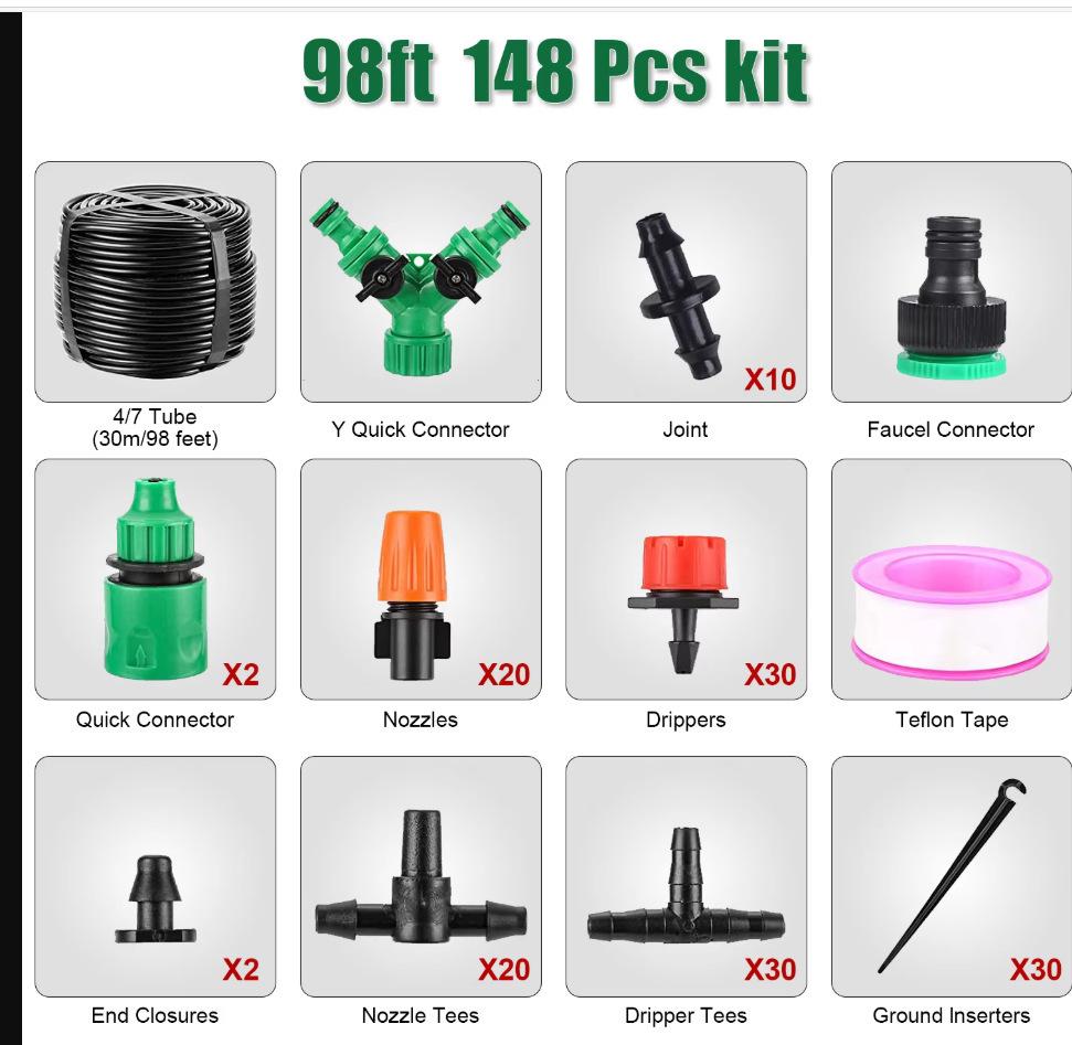 

Автоматическая капельная и дождевальная система для полива растений, охлаждения сада и удаления пыли