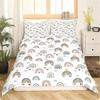 Rainbow Duvet Cover Cartoon Bed Room 3-Piece Set Children Cute Polyester Soft Breathable Comforter Animation Bedding