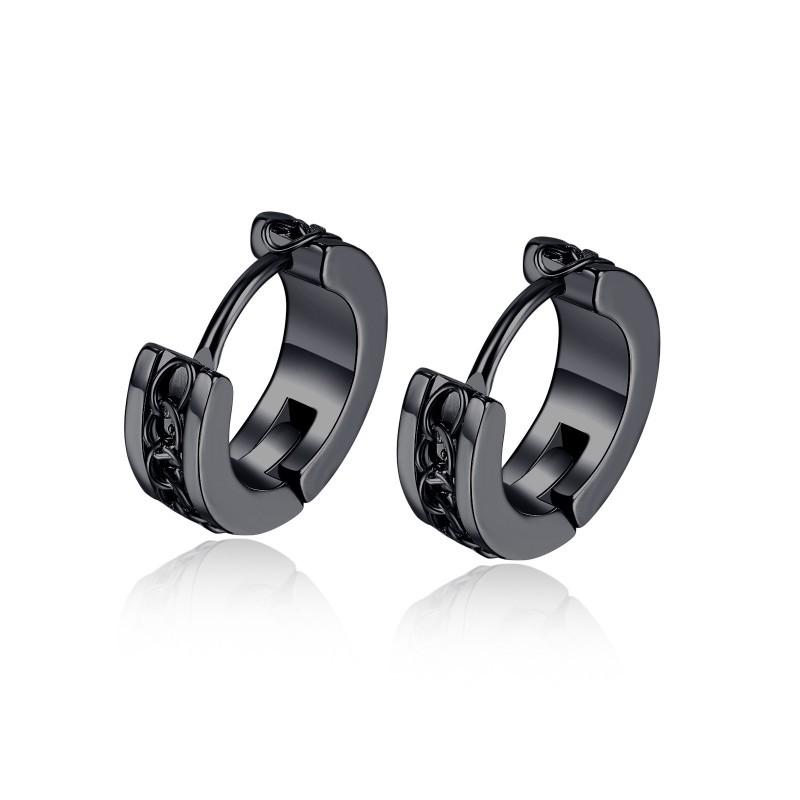 Vintage Chain Stainless Steel Earrings Fashionable Street Trend Hip-hop Accessories