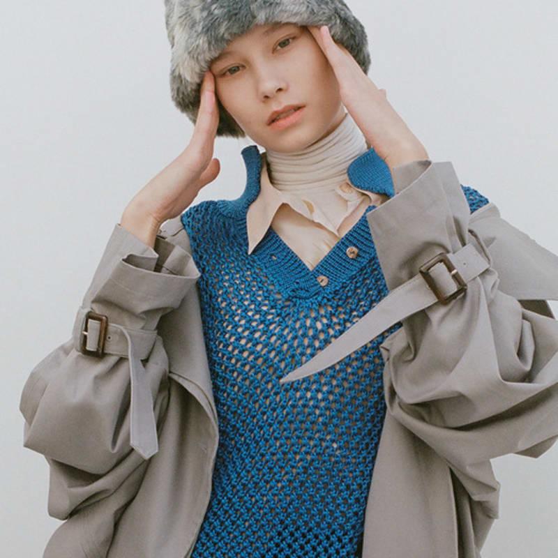 AWESOME NEEDS FUR LAMPSHADE HAT_GREY