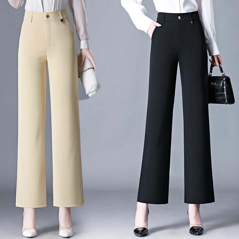 Brand Premium Mid-Aged Women's Spring & Autumn Casual Plus Size Straight-Leg Pants