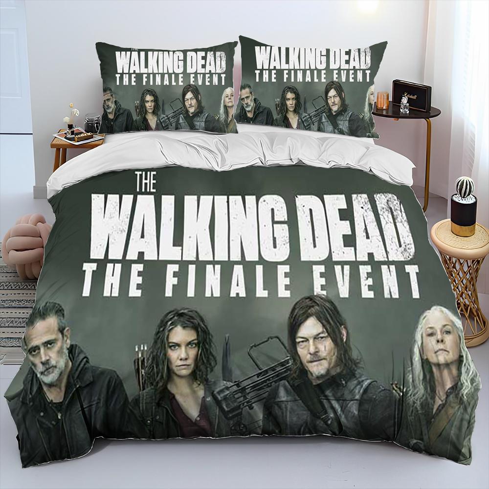 Skräck TV The Walking Dead Lincoln Påslakan Sängkläder Set Påslakan Sängset Täcke Örngott King Queen Storlek Sängkläder Set
