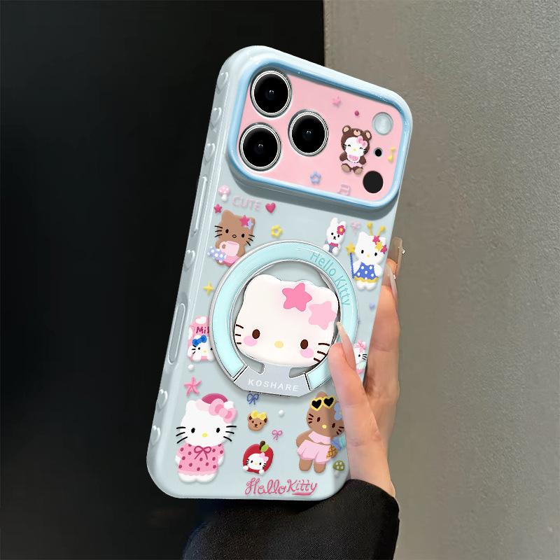 Full screen cat suitable for iphone17 iPhone case 15promax with bracket 16 soft silicone 14 cute 13