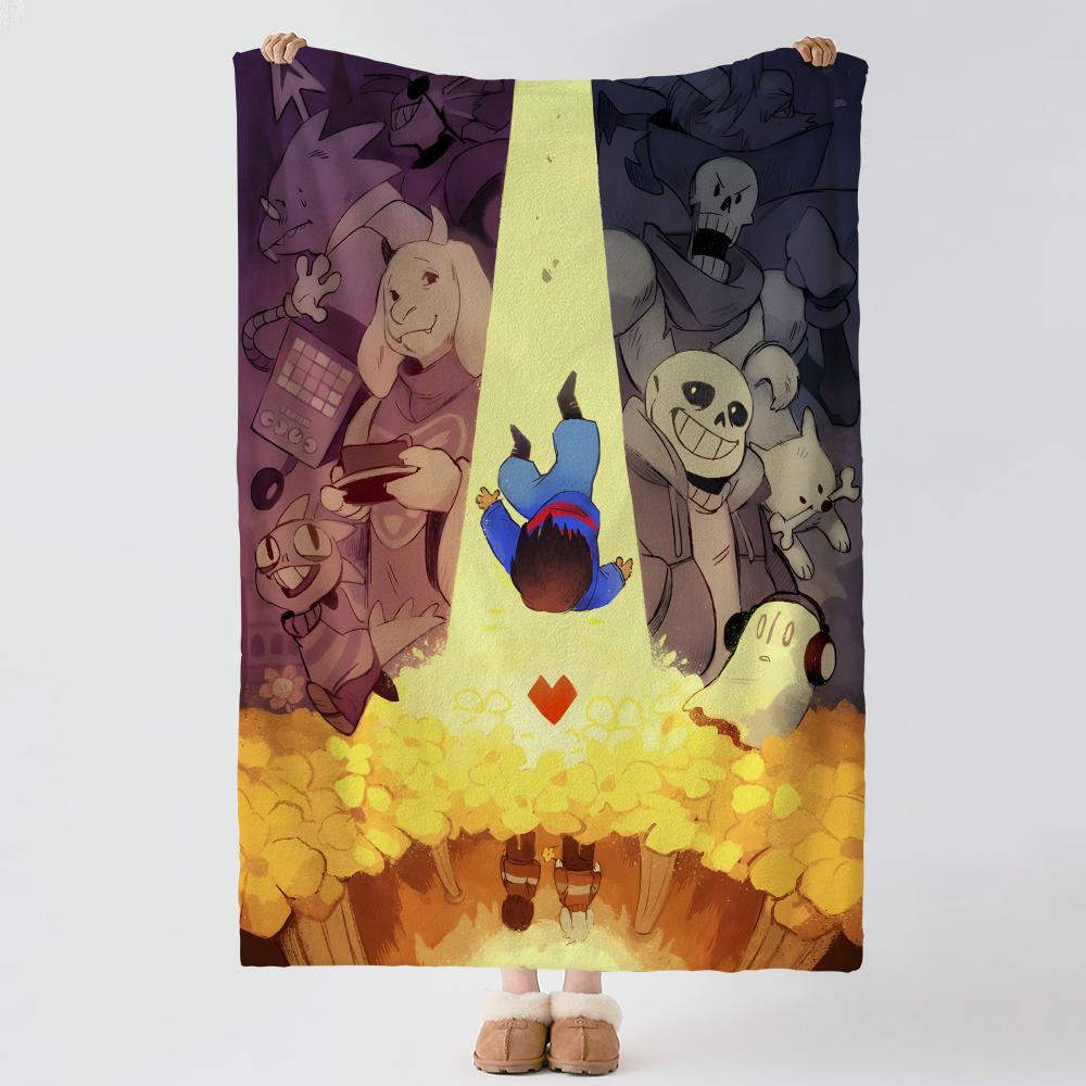 game U-Undertale-e Throw Thick Comfort Flannel Quilt, Multi-scene Use Indoor Outdoor Daily Nap