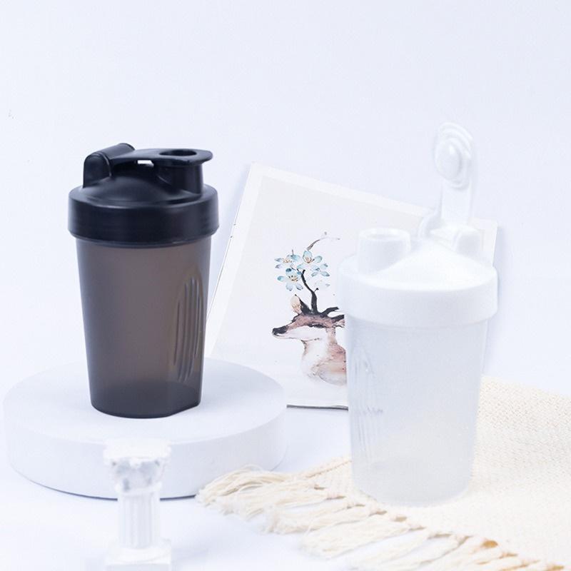 Sports Water Cup with Shaker Balls Leak Proof Drink Shaker Bottle Whey Protein Powder Mixing Bottle Fitness Gym Shaker Drink Cup