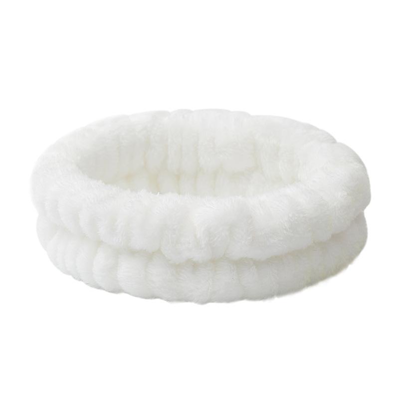 Fascia per Lavaggio Viso, Elastico per Lavaggio Viso, Fascia per Capelli da Donna, Peluche Monocolore, Fascia per Capelli da Casa per Trucco, Elastico per Capelli
