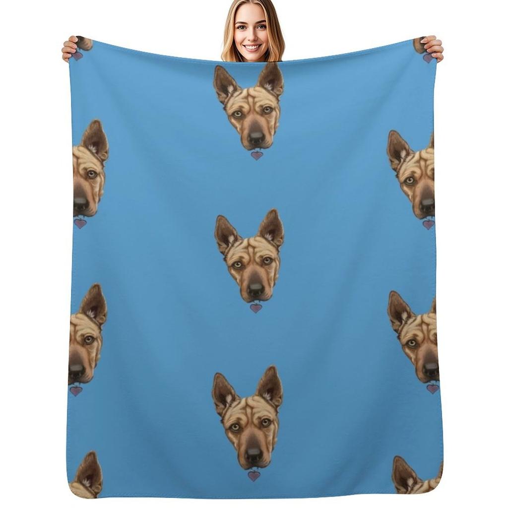 Sweet Doggie Throw Blanket Warm Throw Blanket Gift for Anniversary