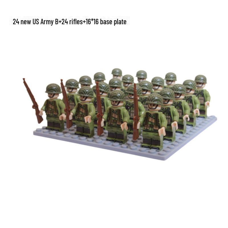 Eighth Route Army Minifigure Set: 24 Educational Assembly Building Blocks