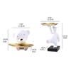 White Bear Statue with for Key Tray Fruit Jewelry Snacks Candy Plate Figuri