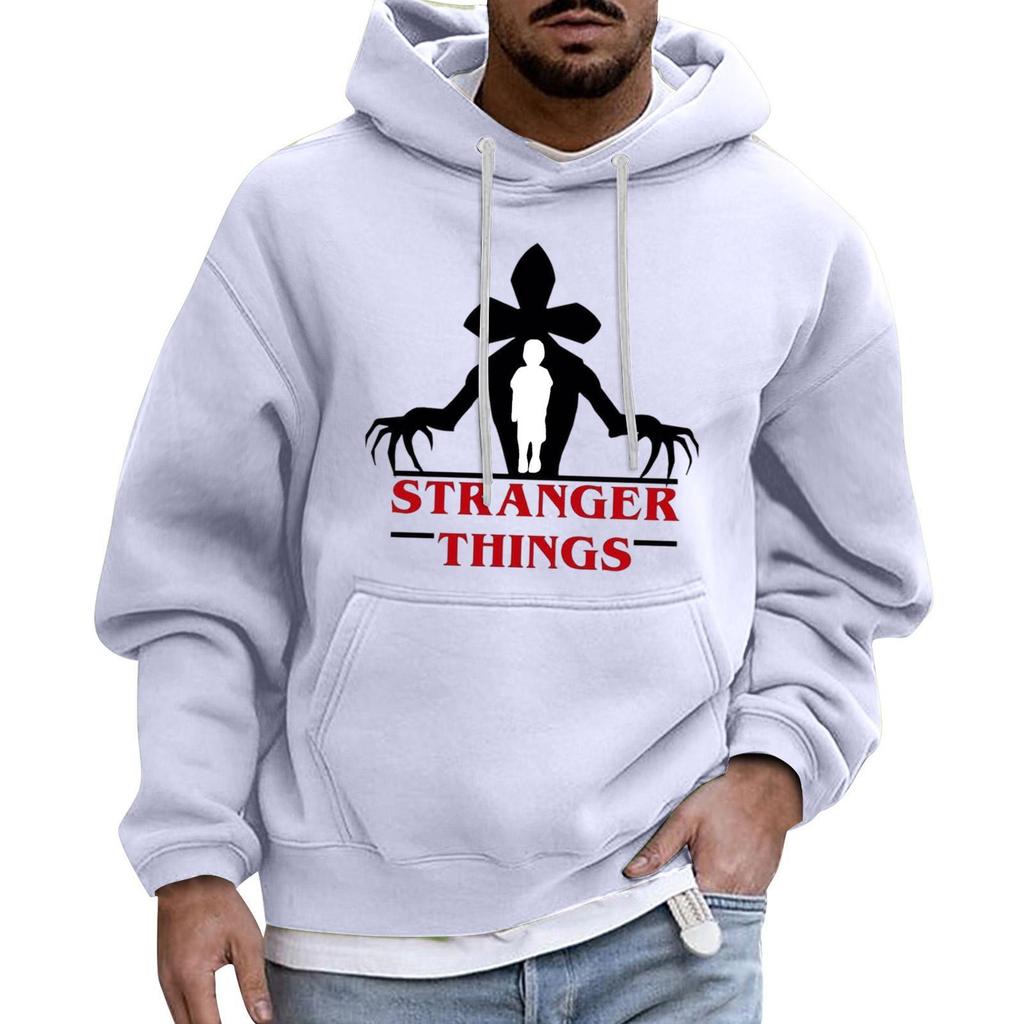 Herren Sport Freizeit Langarm Kapuzenpullover mit Tasche