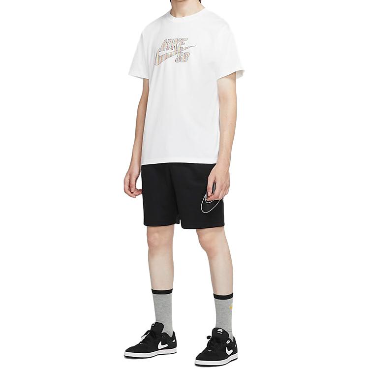 Nike SB Skateboard Bold Logo Athletic Short Sleeve T-Shirt Men Tops White CW1463-100