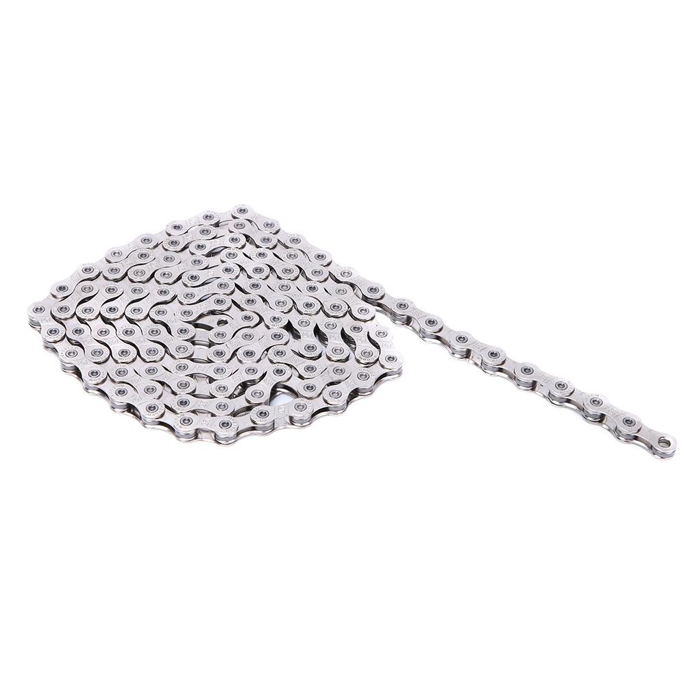 Corrente de Bicicleta de Aço de Qualidade Peça de Reposição Acessório de Ciclismo para Bicicleta de Montanha DobrávelS99 prata (9 velocidades)