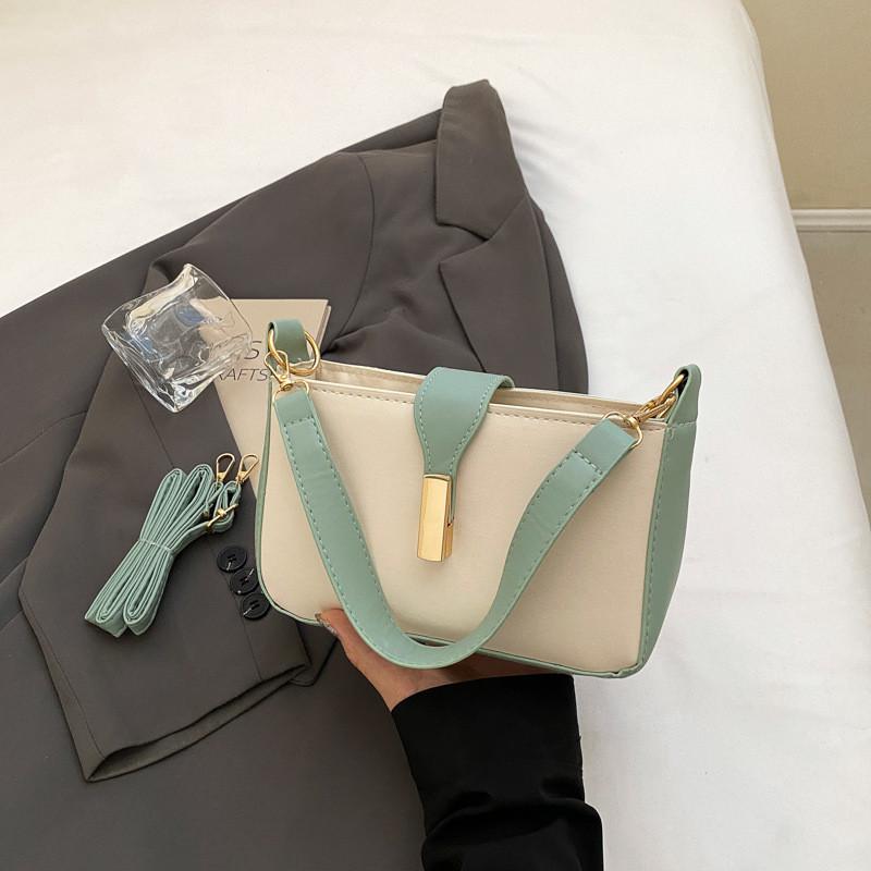Elegant Casual Pu Handbag For Women Available In Black Green And Khaki Colors