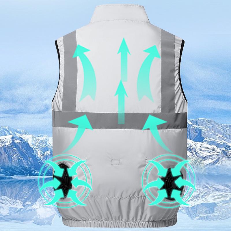 Summer Cooling Fan Vest for Outdoor Heatstroke Prevention