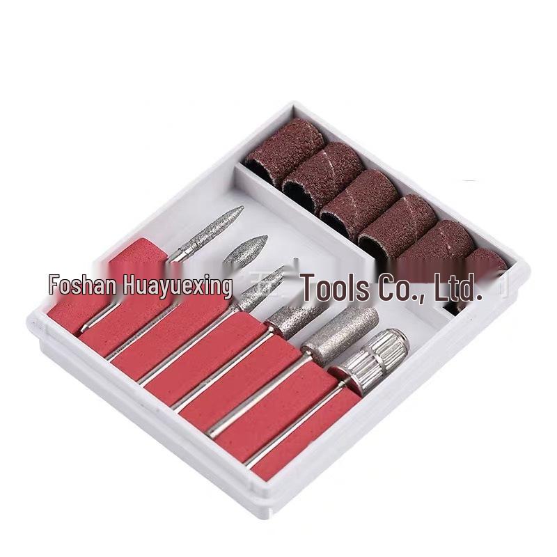 6-Piece Diamond Nail Grinding & Polishing Set, 2.35mm Manicure Heads