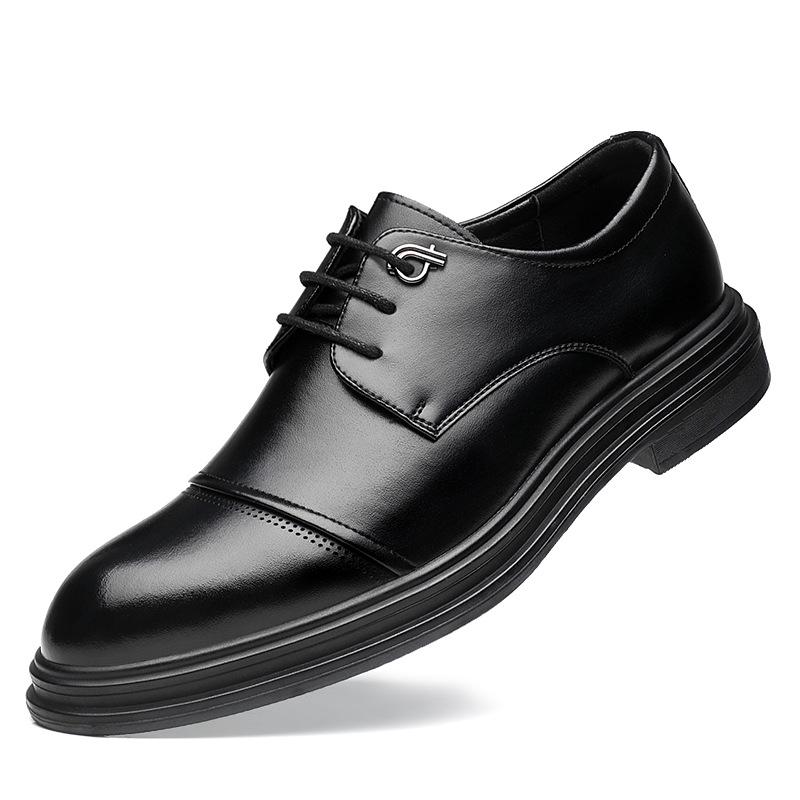 

2025 new men s shoes spring British dress leather shoes men s soft-soled youth work shoes 2025 37