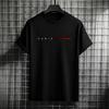Men's 100% Cotton Summer Loose PARIS Creative Letter Print Casual Slim Fit Round Neck Short Sleeved T-shirt Top