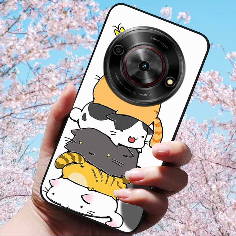 For ZTE Blade A75 5G 6.6" Cases 3D Relief Flower Soft Silicone Luxury Cover for ZTE Blade A75 5G 3D Phone Cases ZTE Blade Z2357N